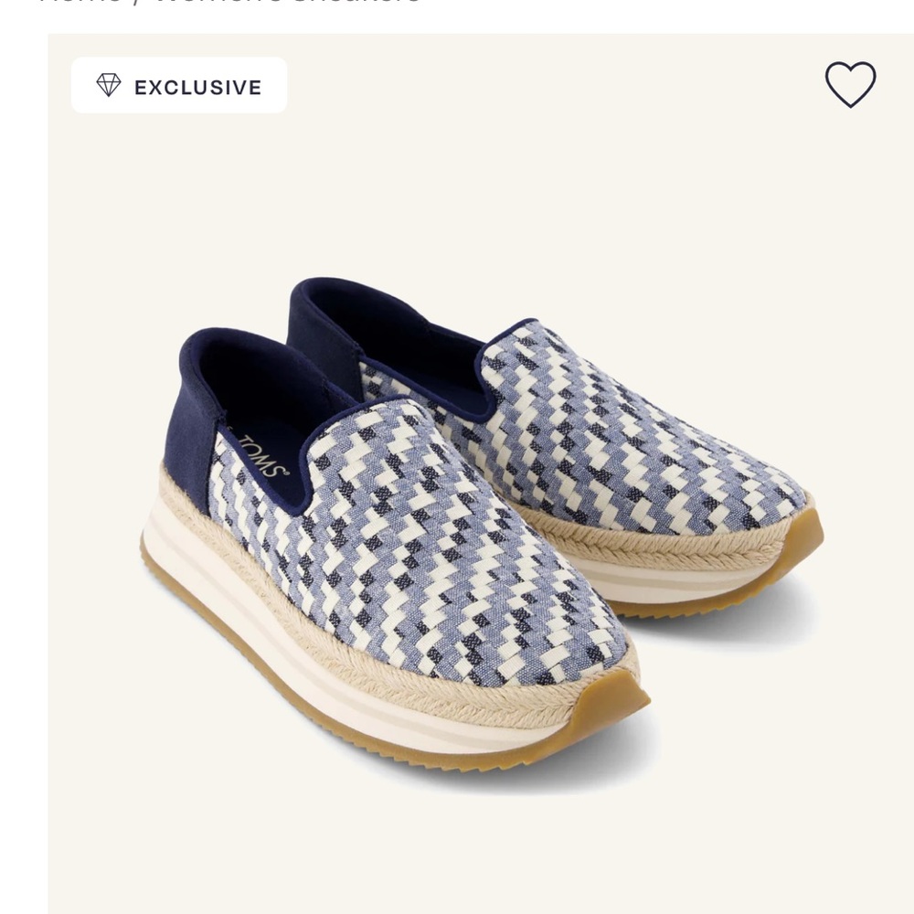 TOMS Eco-Friendly Denim Canvas Shoes